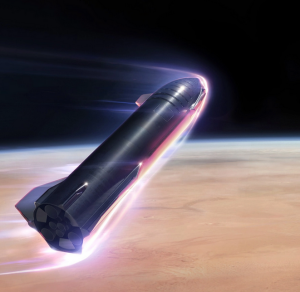 So könnte die Marsfähre in ferner Zukunft einmal aussehen (Illustration: spacex.com)