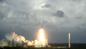 Gestern hob die Rakete mit MTG-Imager 1 vom Weltraumbahnhof in Kourou ab (© ESA/CNES/Arianespace)
