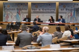 74. Jahrestag der UDHR bei den Vereinten Nationen in Genf, Panel: Glaube und Menschenrechte