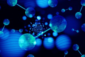 Künstlerische Darstellung von Wasserstoffmolekülen (Bild: Gerd Altmann, pixabay.com)