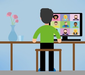 Daheim im Video-Call: Home-Office bewirkt Leerstand von Büros (Bild: pixabay.com, Alexandra_Koch)