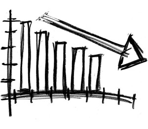 Trendpfeil: Geschäftsklimaindex des ifo Instituts sackt ab (Bild: pixabay.com, geralt)