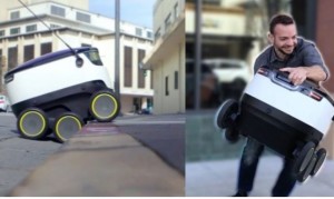 Selbst komplette Lieferroboter werden inzwischen gestohlen (Fotos: ktla.com)