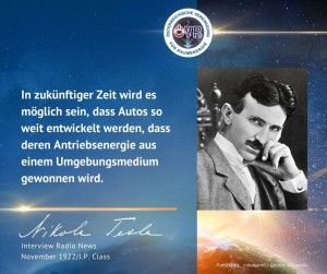 Zitat von Nikola Tesla (Illustration: ÖVR)