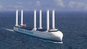 So sollen die Hybridschiffe von Airbus aussehen (Illustration: airbus.com)