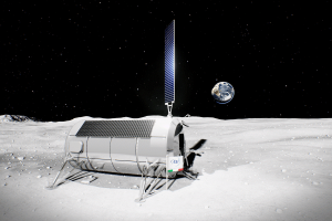 So könnte die Mondstation künftig aussehen (Illustration: ASI/Thales Alenia Space)