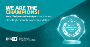ESET zum fünften Mal in Folge mit Champion-Status in der Cybersecurity Leadership Matrix (© ESET)