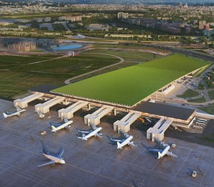So wird der Flughafen Florenz künftig von oben aussehen (Animation: vinoly.com) So wird der Flughafen Florenz künftig von oben aussehen (Animation: vinoly.com)