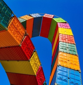 Container: Deutsche Exporte brechen im Februar 2024 ein (Foto: pixabay.com, ValdasMiskinis)