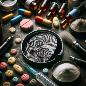 Fingerabdruck inmitten von Drogen: Verbindung nun nachweisbar (Foto: ChatGPT/Dall-E)