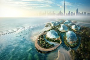 So soll die Küste vor Dubai künftig einmal aussehen (Illustration: urb.ae)