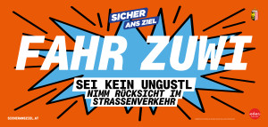 Fahr zuwi - sei kein Ungustl (Bild: Gruppe am Park x Traktor)