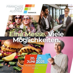 Franchise Expo Austria 2025 - Eine Messe. Viele Möglichkeiten. (© Cox Orange Marketing & PR GmbH)
