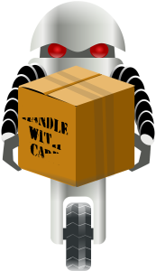 Paket tragen: Roboter können Inhalt erraten (Bild: Clker-Free-Vector-Images, pixabay.com)
