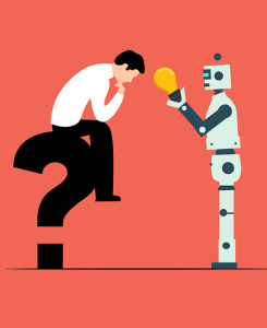 Student versus KI: So geht manchem ein Licht auf (Bild: Mohamed Hassan, pixabay.com)