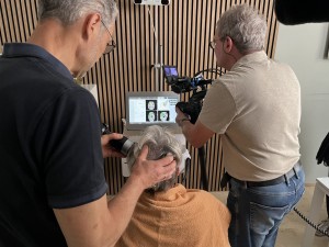 Dr. med. Alexander Schwarz vom TPS-Zentrum Ulm beim Dreh des BR (Foto: Wolfgang Schwarz)