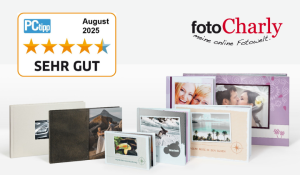 SEHR gut im grossen Test der Fotobücher für fotoCharly