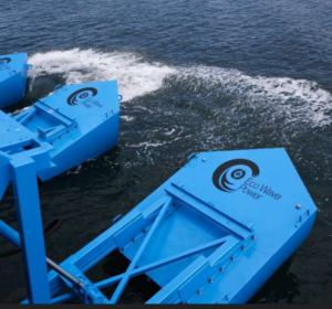 Auf und Ab von Bojen wird in elektrische Energie umgewandelt (Foto: ecowavepower.com)