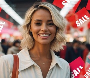 Shopperin: Wer Sonderangebote nutzt, ist oft kreditwürdiger (KI-Bild: Gerd Altmann, pixabay.com)