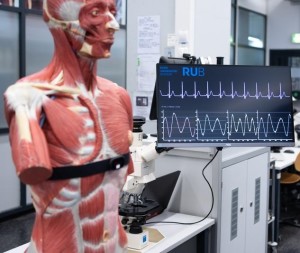 Im RUB-Labor: KI lernt Vitalwerte in Echtzeit zu interpretieren (Foto: rub.de, Kramer)