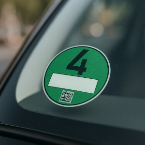 Gibt es eine Abgaskleber-Plakette in der Schweiz? (Bild: KI-Illustration für Autokauf-Blitz)