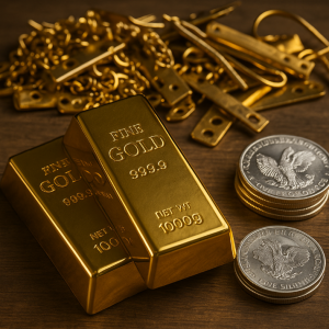 Gold- und Silberbarren symbolisieren Wert und Nachhaltigkeit (Bild: schrottabholung.org/2025) Gold- und Silberbarren symbolisieren Wert und Nachhaltigkeit (Bild: schrottabholung.org/2025)