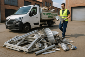 Aluminiumschrott wird von der Schrottabholung Bochum sortiert und recycelt (© Schrottabholung/2025) Aluminiumschrott wird von der Schrottabholung Bochum sortiert und recycelt (© Schrottabholung/2025)