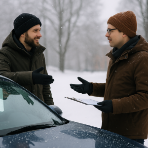 Der Winter kann eine super Verkaufschance bieten (Bild: Auto Export&Ankauf; KI-Illustration) Der Winter kann eine super Verkaufschance bieten (Bild: Auto Export&Ankauf; KI-Illustration)