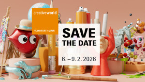 Save the Date: Creativeworld vom 6. bis 9. Februar 2026 in Frankfurt/Main (Bild: Messe Frankfurt) Save the Date: Creativeworld vom 6. bis 9. Februar 2026 in Frankfurt/Main (Bild: Messe Frankfurt)