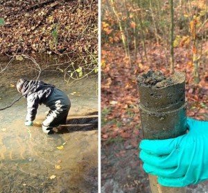Entnahme von Sedimentproben in Nordrhein-Westfalen (Foto: uni-due.de, Cristina Moraru/Hsin-Tung Lai) Entnahme von Sedimentproben in Nordrhein-Westfalen (Foto: uni-due.de, Cristina Moraru/Hsin-Tung Lai)
