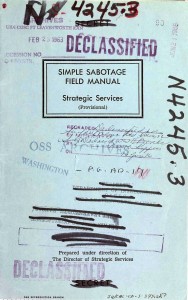 Titelseite des Simple Sabotage Field Manuals der CIA (1944) (Bild: DeepINTEL) Titelseite des Simple Sabotage Field Manuals der CIA (1944) (Bild: DeepINTEL)