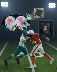 Zusammenstoß: So warnt der Sensor vor Kopfverletzungen (Bild: Scientific Reports)