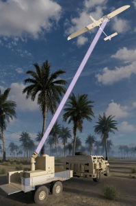 So wird die Drohne vom Boden aus mit Strom versorgt (Illustration: powerlighttech.com) So wird die Drohne vom Boden aus mit Strom versorgt (Illustration: powerlighttech.com)