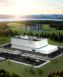 So wird das Kernkraftwerk auf SMR-Basis aussehen (Illustration: gevernova.com)