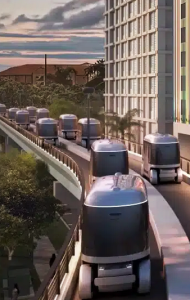 Glydways-Kabinen unterwegs in Atlanta (Computeranimation: glydways.com)