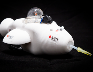 Prototyp des innovativen Ölsammlers der RMIT University (Foto: Peter Clarke, rmit.edu.au)