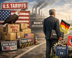 Abkehr vom US-Markt: Zollpolitik von Donald Trump schreckt Mittelstand ab (Bild: ChatGPT/Dall-E)