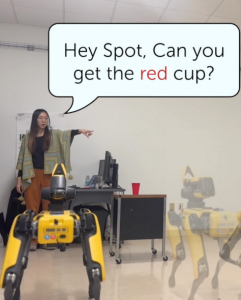 Erfolgreicher Test mit Sprache und Gestik im Labor (Illustration: Tellex Lab, brown.edu)