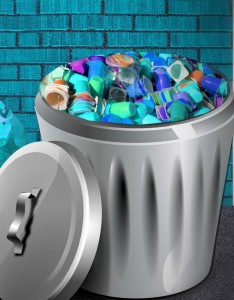 Abfallbehälter: Plastikmüll wird zum wertvollen Chemierohstoff (Foto: kalhh, pixabay.com)