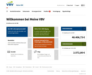 Meine VBV - Überblick - Screenshot (Bild: VBV)