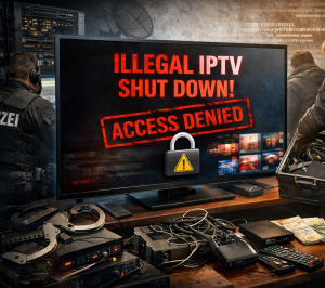 IPTV-Dienste gesperrt: Brein lässt 24 illegale Services abschalten (Bild: ChatGPT/Dall-E)