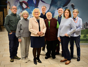 Der neue Vorstand des Presseclubs Niederrhein mit seinen Kassenprüfern (Foto: Andrea Dorau)