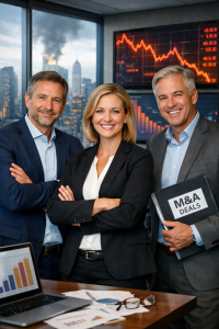 M&A-Entscheider: trotz volatiler globaler Wirtschaftslage zuversichtlich (Bild: ChatGPT/Dall-E)