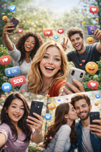 Selfie-Trend: Smartphone-Nutzer haben hohe Ansprüche in Sachen Kameraqualität (Bild: ChatGPT/Dall-E) Selfie-Trend: Smartphone-Nutzer haben hohe Ansprüche in Sachen Kameraqualität (Bild: ChatGPT/Dall-E)