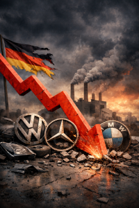 Eingetrübtes Geschäftsklima: deutsche Autobauer weiter unter Druck (Bild: ChatGPT/Dall-E) Eingetrübtes Geschäftsklima: deutsche Autobauer weiter unter Druck (Bild: ChatGPT/Dall-E)