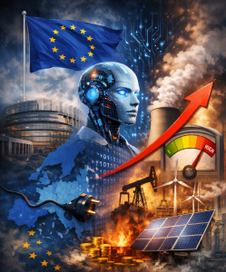 KI versus Strombedarf: EU-Planungen unrealistisch (Bild: ChatGPT/Dall-E)