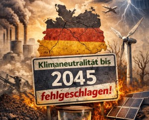 Klimaneutralität bis 2045: Kaum ein Deutscher glaubt an die Erreichung (Bild: ChatGPT/Dall-E)