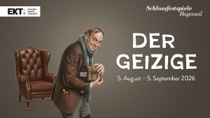 Der Geizige: Auf der Bühne im Wasserschloss Hagenwil (Bild: Schlossfestspiele Hagenwil)