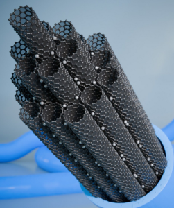 Dotiertes CNT-Kabel in einer extremen Vergrößerung (Illustration: materials.imdea.org)