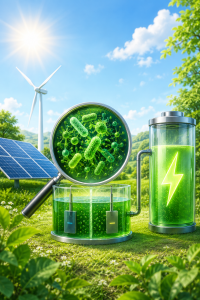 Neue Technologie: Mikroben helfen, grünen Strom zu speichern (Bild: ChatGPT/Dall-E)